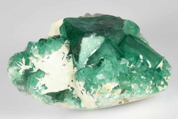 Green, Fluorescent, Cubic Fluorite Crystals - Madagascar #183893